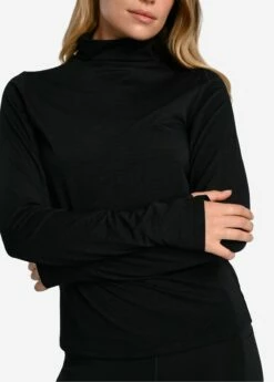 LOLE Performance Wool Moisture-wicking Turtleneck - Black -Outlet LOLE Store LSW4378 N415 4 1900x