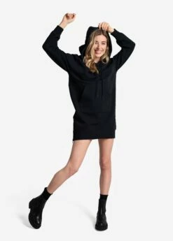 LOLE Easy Hoodie Oversized Dress - Black -Outlet LOLE Store LSW4382 N415 8 1900x