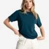 LOLE Effortless Cotton Tee - Fjord Blue 2 LOLE Effortless Cotton Tee - Fjord Blue -Outlet LOLE Store LSW4384 BB49 1 1900x