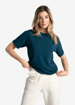 LOLE Effortless Cotton Tee - Fjord Blue