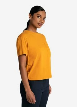 LOLE Effortless Cotton Tee - Inca Gold -Outlet LOLE Store LSW4384 Y283 3 1900x