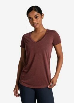 LOLE Everyday V-Neck Short Sleeve - Port