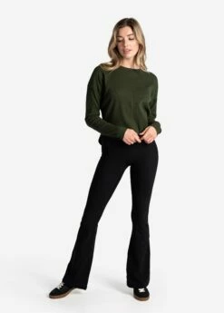 LOLE Sculpt Rib Flare Leggings - Black 18 LOLE Sculpt Rib Flare Leggings - Black -Outlet LOLE Store LSW4388 N415 8 1900x