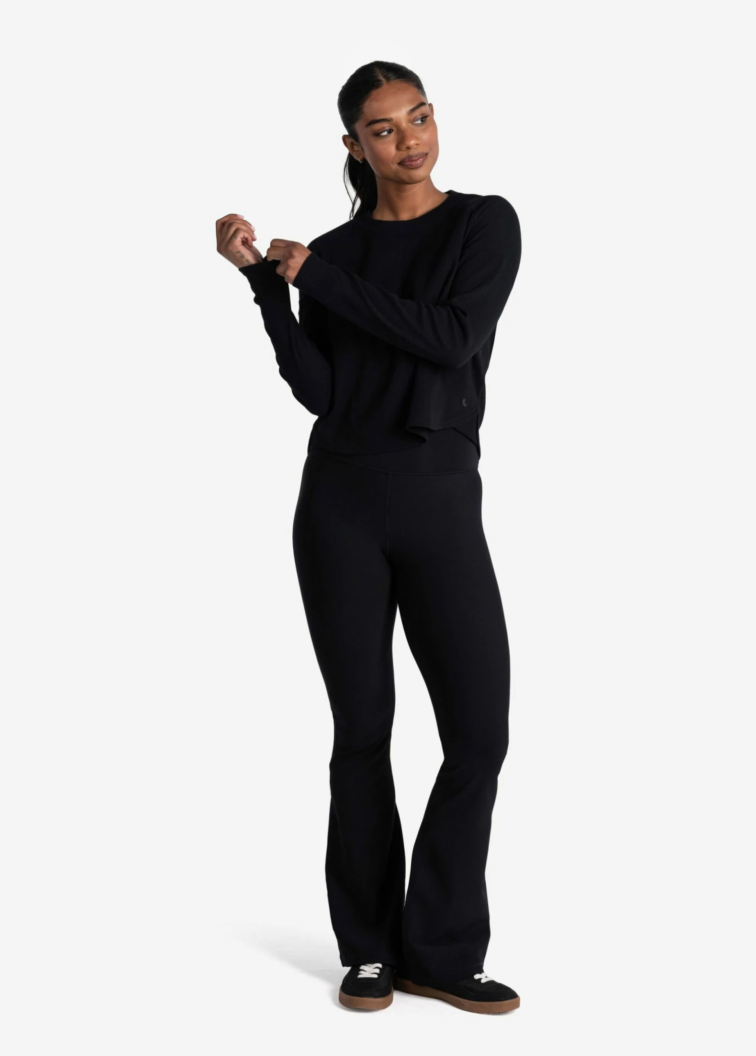 LOLE Sculpt Rib Flare Leggings - Black 11 LOLE Sculpt Rib Flare Leggings - Black - Image 9
