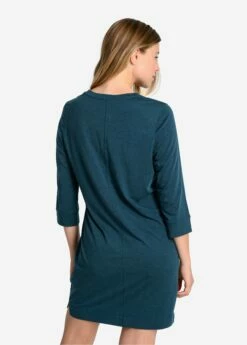 LOLE Performance Wool 3/4 Sleeve Dress - Fjord Blue -Outlet LOLE Store LSW4392 BB49 4 1900x