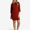LOLE Performance Wool 3/4 Sleeve Dress - Merlot 2 LOLE Performance Wool 3/4 Sleeve Dress - Merlot -Outlet LOLE Store LSW4392 R421 1 1900x