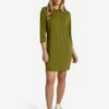LOLE Performance Wool 3/4 Sleeve Dress - Tarragon