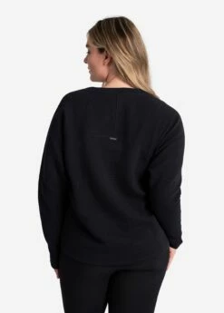 LOLE Ottoman V-Neck Pullover - Black -Outlet LOLE Store LSW4397 N415 3 1900x