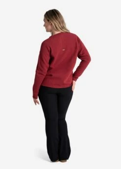 LOLE Ottoman V-Neck Pullover - Merlot -Outlet LOLE Store LSW4397 R421 4 1900x