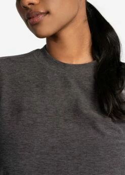 LOLE Om Tech Crew Neck Long Sleeve - Magnet Heather -Outlet LOLE Store LSW4404 G471 6 1900x