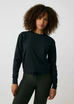 LOLE Om Tech Crew Neck Long Sleeve - Black
