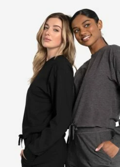 LOLE Om Tech Crew Neck Long Sleeve - Black -Outlet LOLE Store LSW4404 N415 8 1900x