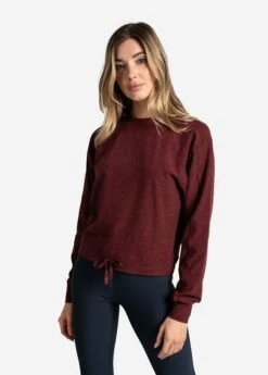 LOLE Om Tech Crew Neck Long Sleeve - Port Heather