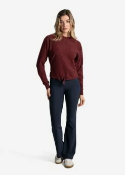 LOLE Om Tech Crew Neck Long Sleeve - Port Heather -Outlet LOLE Store LSW4404 R425 4 1900x
