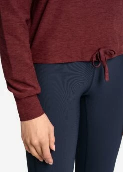 LOLE Om Tech Crew Neck Long Sleeve - Port Heather -Outlet LOLE Store LSW4404 R425 6 1900x