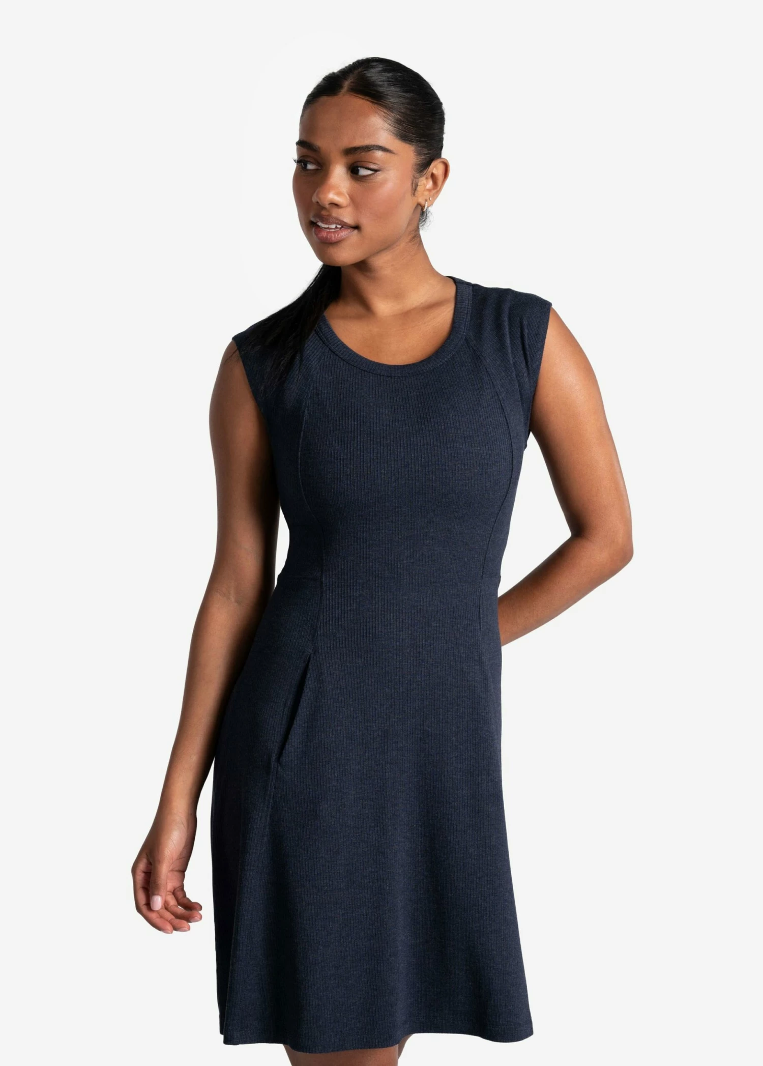 LOLE Traverse Short Sleeve Dress - Outerspace Heather 3 LOLE Traverse Short Sleeve Dress - Outerspace Heather
