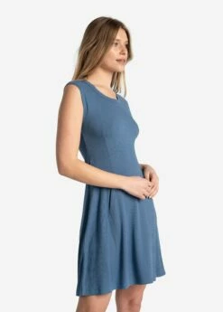 LOLE Traverse Short Sleeve Dress - Ironstone -Outlet LOLE Store LSW4414 BB59 2 1900x