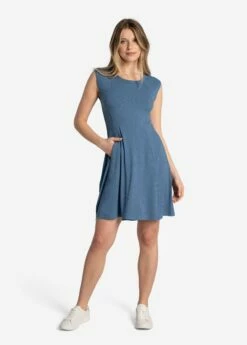 LOLE Traverse Short Sleeve Dress - Ironstone -Outlet LOLE Store LSW4414 BB59 4 1900x