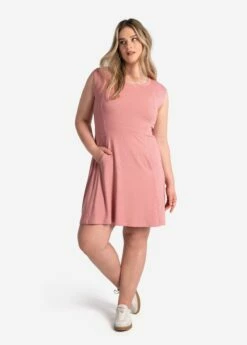 LOLE Traverse Short Sleeve Dress - Peony -Outlet LOLE Store LSW4414 K135 3 1900x