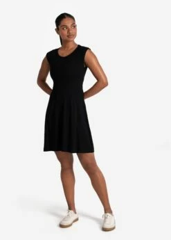 LOLE Traverse Short Sleeve Dress - Black -Outlet LOLE Store LSW4414 N415 3 1900x