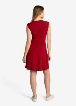 LOLE Traverse Short Sleeve Dress - Beetroot -Outlet LOLE Store LSW4414 R428 3 1900x