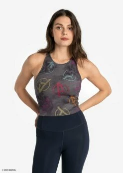 LOLE Comfort Stretch Tank Top - Avengers Meteor Grey Aop