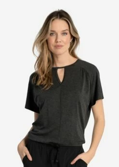 LOLE Elisia Blouse - Black Heather