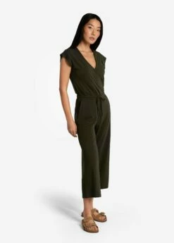 LOLE Effortless Wrap Jumpsuit - Olive -Outlet LOLE Store LSW4425 BB03 3 1900x