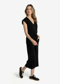 LOLE Effortless Wrap Jumpsuit - Black -Outlet LOLE Store LSW4425 N415 3 1900x