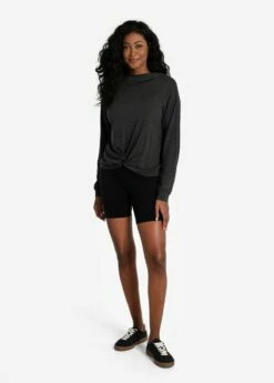 LOLE Elisia Long Sleeve - Black Heather -Outlet LOLE Store LSW4426 N134 4 1900x