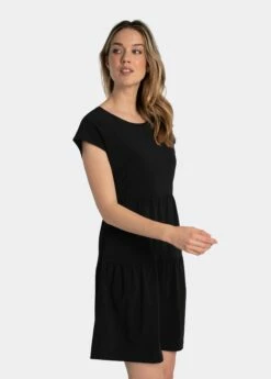 LOLE Olivie Short Sleeve Dress - Black -Outlet LOLE Store LSW4430 N415 2 1900x