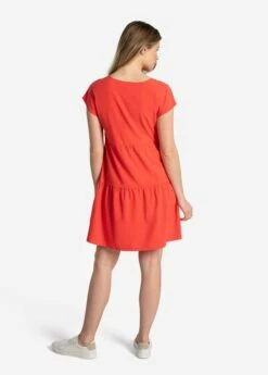 LOLE Olivie Short Sleeve Dress - Cayenne -Outlet LOLE Store LSW4430 R397 3 1900x