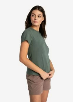 LOLE Laurier Distressed T-Shirt - Marlin Blue -Outlet LOLE Store LSW4432 BB48 3 1900x