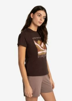 LOLE Laurier Distressed T-Shirt - Java -Outlet LOLE Store LSW4432 C221 2 1900x