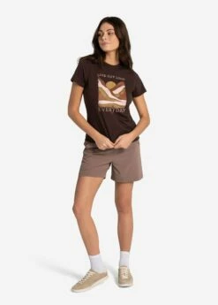 LOLE Laurier Distressed T-Shirt - Java -Outlet LOLE Store LSW4432 C221 4 1900x