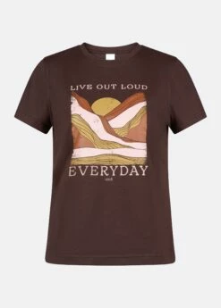 LOLE Laurier Distressed T-Shirt - Java -Outlet LOLE Store LSW4432 C221 5 1900x