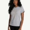 LOLE Laurier Distressed T-Shirt - Light Grey Heather