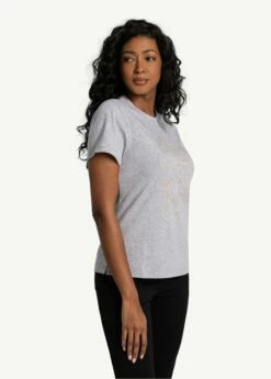 LOLE Laurier Distressed T-Shirt - Light Grey Heather -Outlet LOLE Store LSW4432 G178 2 1900x