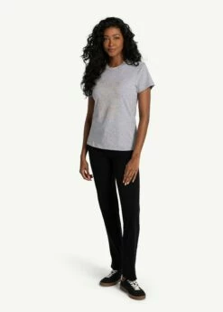 LOLE Laurier Distressed T-Shirt - Light Grey Heather -Outlet LOLE Store LSW4432 G178 4 1900x