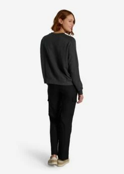 LOLE Chalet Long Sleeve Shirt - Black Heather -Outlet LOLE Store LSW4453 N134 3 1900x