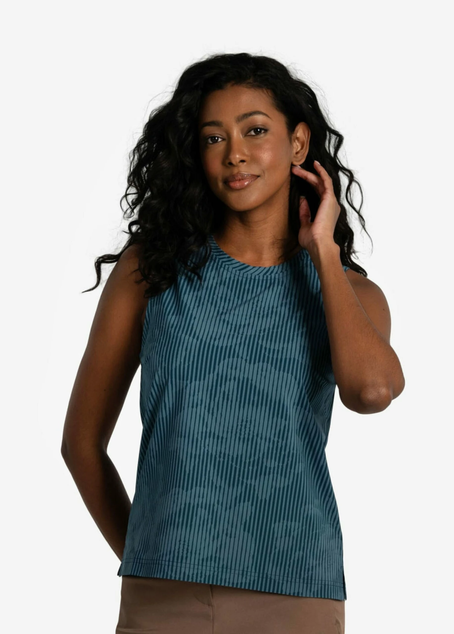 LOLE Olivie Tank Top - Floral Illusion Fjord Blue 3 LOLE Olivie Tank Top - Floral Illusion Fjord Blue