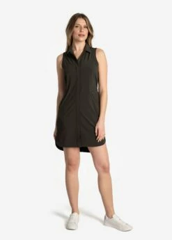 LOLE Olivie Shirt Dress - Olive 9 LOLE Olivie Shirt Dress - Olive -Outlet LOLE Store LSW4473 BB03 4 1900x