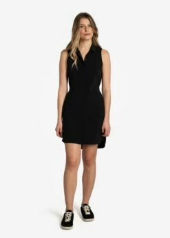 LOLE Olivie Shirt Dress - Black -Outlet LOLE Store LSW4473 N415 5 1900x
