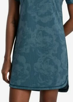 LOLE Olivie V-Neck Dress - Floral Illusion Fjord Blue -Outlet LOLE Store LSW4478 BB63 4 1900x