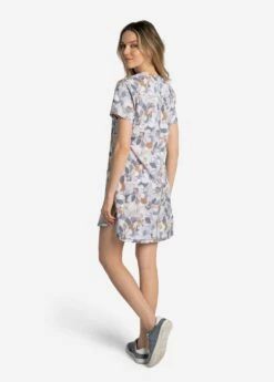 LOLE Olivie V-Neck Dress - Rio Floral Ash -Outlet LOLE Store LSW4478 G928 4 1900x