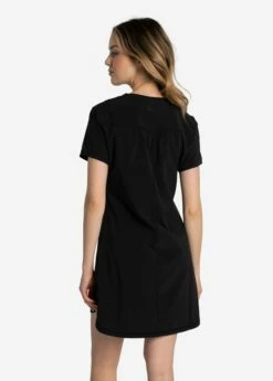LOLE Olivie V-Neck Dress - Black -Outlet LOLE Store LSW4478 N415 3 1900x