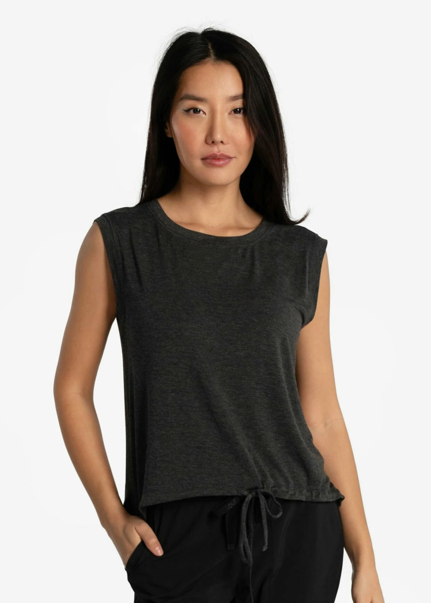 LOLE Elisia Short Sleeve Shirt - Black Heather 3 LOLE Elisia Short Sleeve Shirt - Black Heather