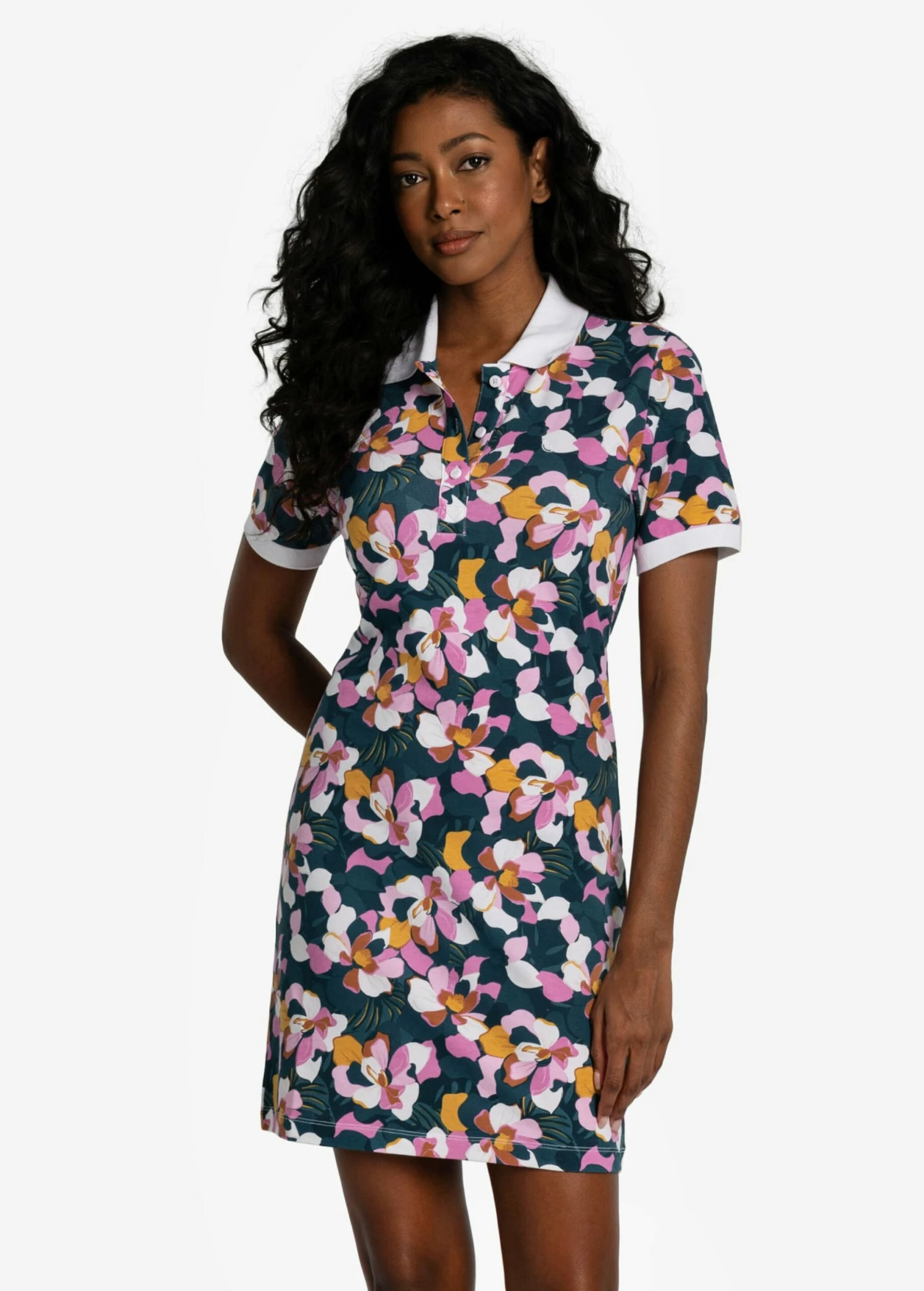 LOLE Effortless Polo Dress - Rio Floral Crocus 3 LOLE Effortless Polo Dress - Rio Floral Crocus