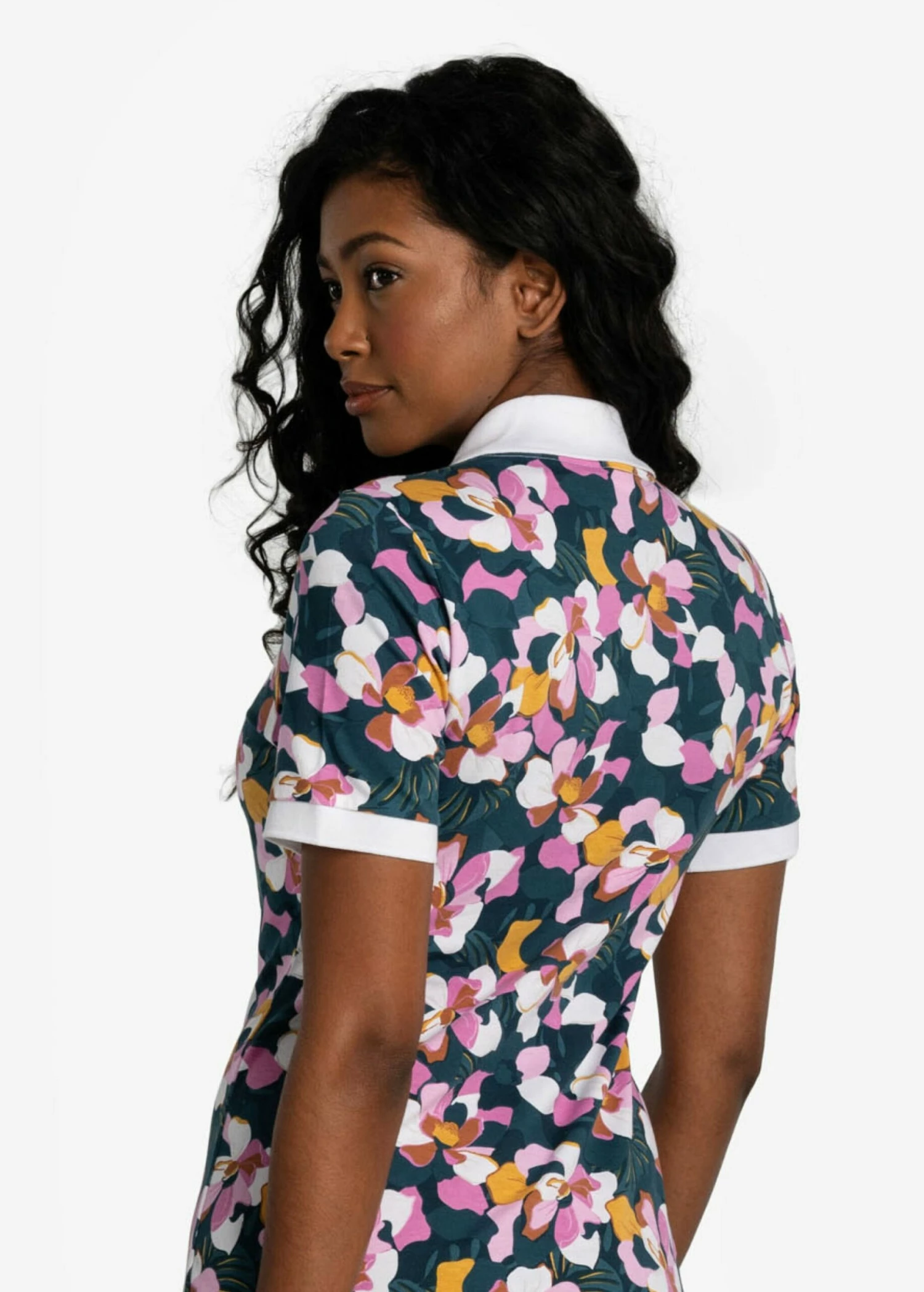 LOLE Effortless Polo Dress - Rio Floral Crocus 4 LOLE Effortless Polo Dress - Rio Floral Crocus - Image 2