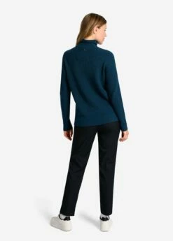 LOLE Camille Turtle Neck - Fjord Blue Heather -Outlet LOLE Store LSW4513 BB56 4 1900x